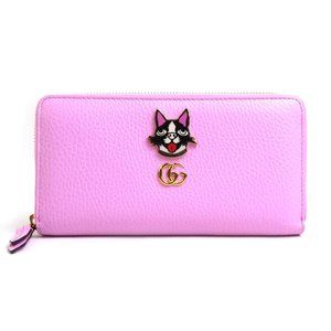 GUCCI Pink Leather GG Marmont Wallet